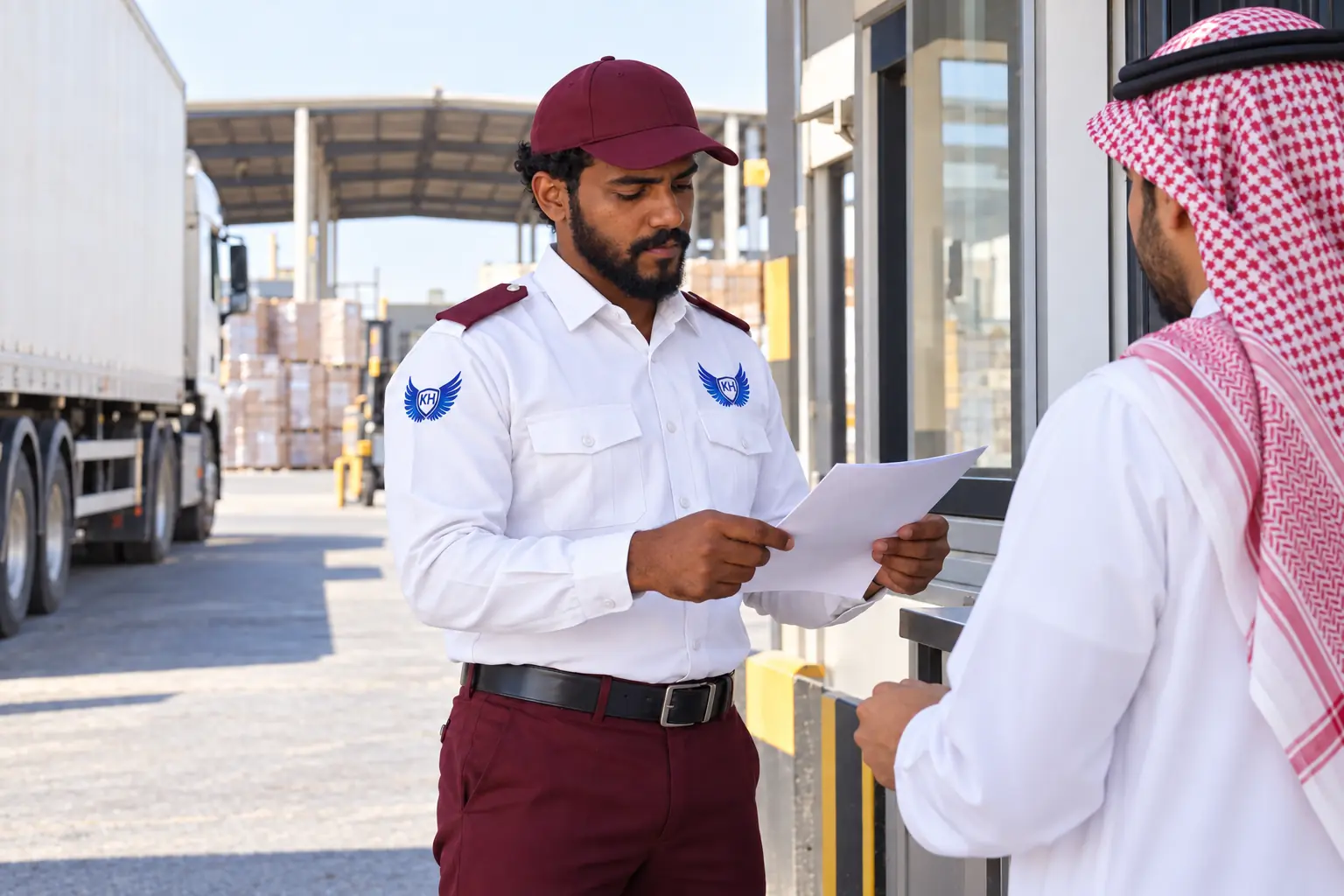 المستودعات والخدمات اللوجستية — مشهد توضيحي